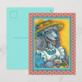 DOG BISCUITS EN EENVOUDIGERE EGG BASKET, CUTE POOD FEESTDAGENKAART (Voorkant / Achterkant)