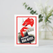 Dog Bites melden Briefkaart (Staand voorkant)