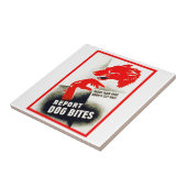 Dog Bites melden Tegeltje (Zijkant)