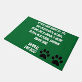 Dog Blackmail Green Doormat Deurmat (Schuin)