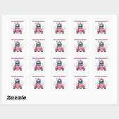Dog Bless America Pun Square Sticker (Vel)