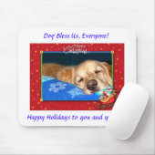 Dog Bless ons, iedereen! Holiday Mousepad Muismat (Met muis)