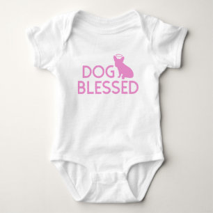 "Dog Blessed" Franse Bulldog Angel Baby Crawler Romper