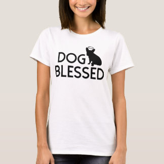 "Dog Blessed" Franse Bulldog Angel Womens T-shirt
