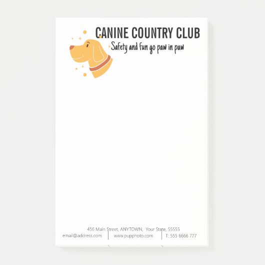 Dog boarding Business Custom Post-it® Notes (Voorkant)