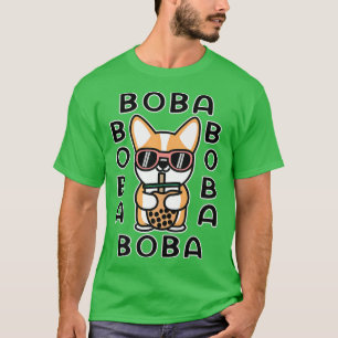 Dog Boba Tea Bubble Tea Anime Kawaii Premium T-shirt