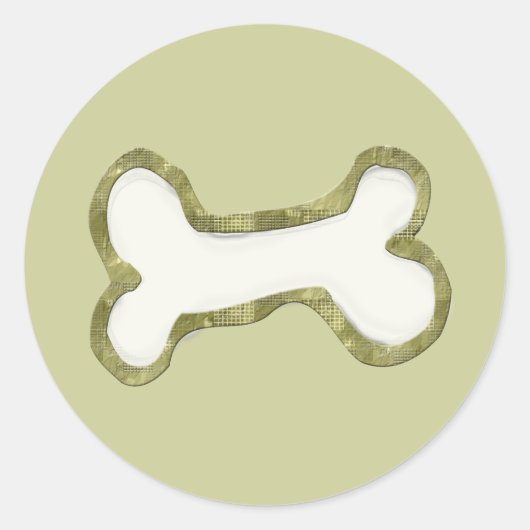 Dog Bone Art Gifts Ronde Sticker (Voorkant)