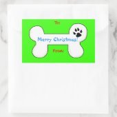Dog Bone Christmas Fun Gift Label (Tas)