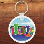 Dog Bone City Sleutelhanger (Voorkant)