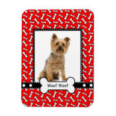 Dog Bone Custom Puppy Portrait Lijst Magneet (Verticaal)