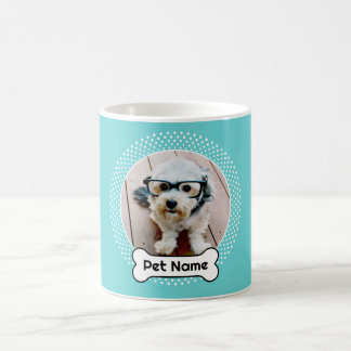 Dog Bone en Blue Polka Dot Pet Photo Lijst Koffiemok