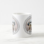 Dog Bone en Polka Dot Pet Photo Lijst - Wit Koffiemok (Center)