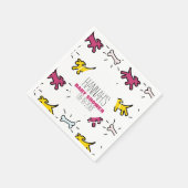 Dog Bone Graffiti Style baby shower P Napkin 2 Servetten (Hoek)