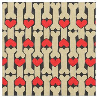 Dog Bone Hearts Stof