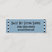 Dog Bone Pet Business Mini Visitekaartje (Achterkant)