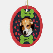 Dog Bone Photo Ornament (Rechts)