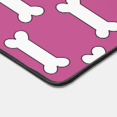Dog Botten Design Patroon Roze achtergrond Bureaumat (Hoek)
