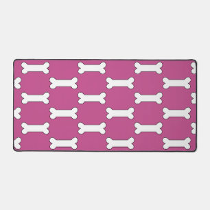Dog Botten Design Patroon Roze achtergrond Bureaumat