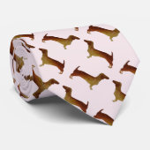 Dog Botten Tekening Stropdas (Opgerold)