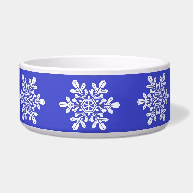 Dog Bowl Blue Snow Flake Voerbakje (Links)