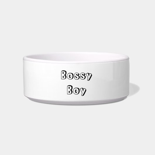 DOG BOWL De Bossy Boy Ontwerp Voerbakje (Voorkant)