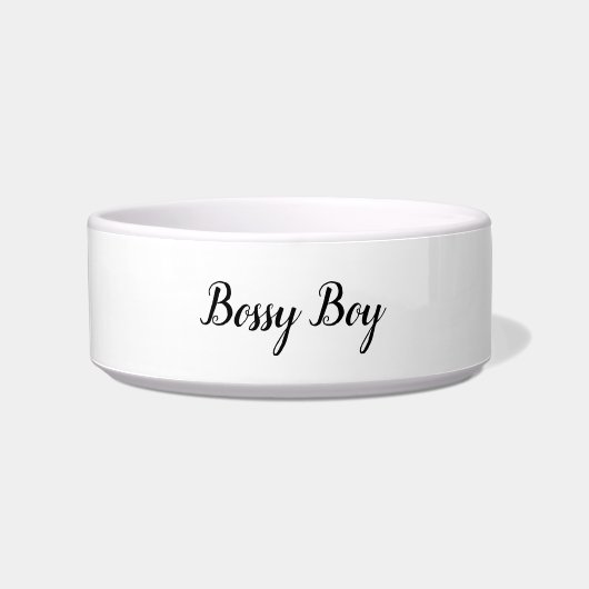 DOG BOWL De Bossy Boy Ontwerp Voerbakje (Voorkant)