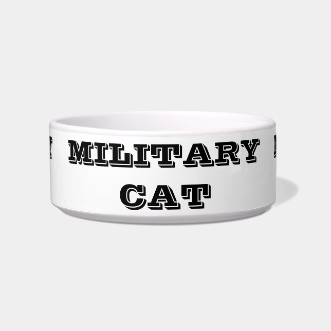 Dog Bowl Militaire Cat Voerbakje (Voorkant)