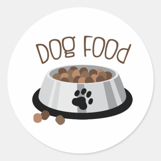Dog Bowl Ronde Sticker (Voorkant)