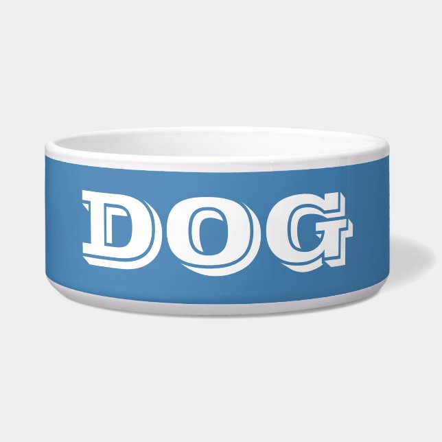 Dog Bowl van Janz Large Steel Blue Voerbakje (Voorkant)