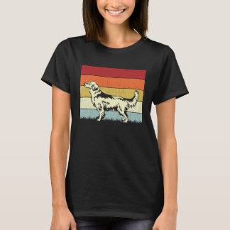 Dog  Boys Girls Vintage Golden Retriever Dog Retro T-shirt
