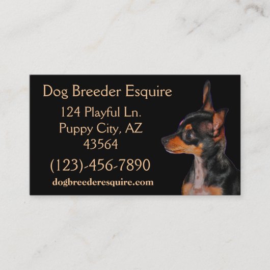 Dog Breeder Esquire Visitekaartje (Voorkant)