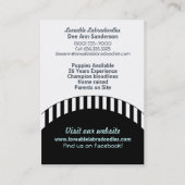 Dog Breeder Labradoodle Black Stripes Visitekaartje (Achterkant)