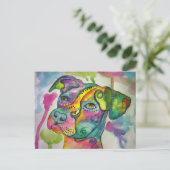 Dog briefkaart (Staand voorkant)