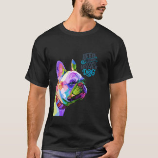 Dog Bulldog Ma Pap Pop Art Fun Cute T-shirt