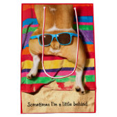 Dog Butt met zonnebril Medium Cadeauzakje (Achterkant)