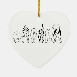 Dog Butts Keramisch Ornament