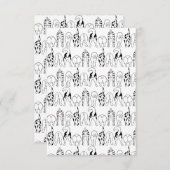 Dog Butts Pattern Bedankkaart (Voorkant / Achterkant)