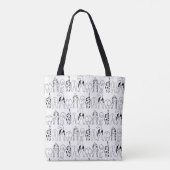 Dog Butts Pattern Draagtas (Achterkant)