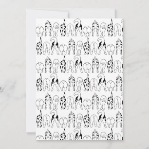 Dog Butts Pattern Feestdagenkaart