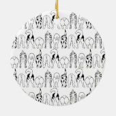 Dog Butts Pattern Keramisch Ornament (Achterkant)