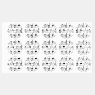 Dog Butts Pattern Labels