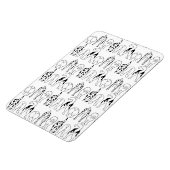 Dog Butts Pattern Magneet (Linkerzijde)