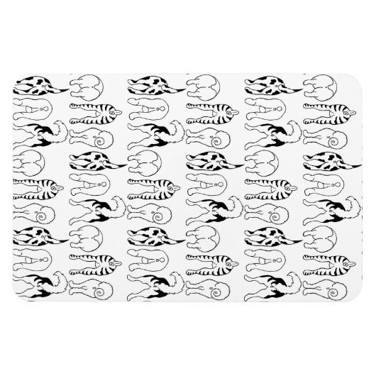 Dog Butts Pattern Magneet (Horizontaal)