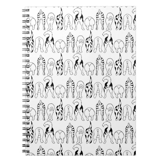 Dog Butts Pattern Notitieboek (Voorkant)