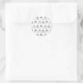 Dog Butts Pattern Ronde Sticker (Tas)
