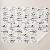 Dog Butts Pattern Sherpa Deken (Voorkant (horizontaal))