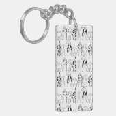Dog Butts Pattern Sleutelhanger (Voorkant Links)