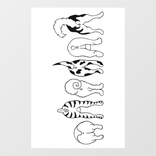 Dog Butts Raamsticker (Vel)