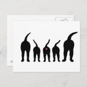 Dog Butts Silhouette Briefkaart (Voorkant / Achterkant)