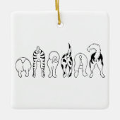 Dog Butts - Square Ornament (Voorkant)